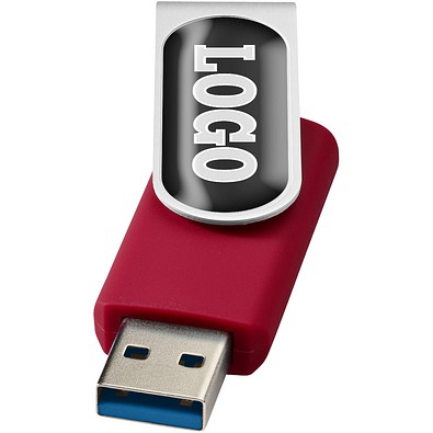 Rotate USB-Stick 3.0 mit Doming, rot, 32GB