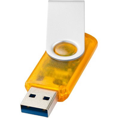 Rotate USB-Stick 3.0 transparent, orange, 16GB