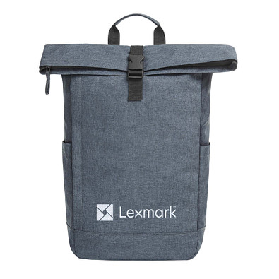 HALFAR Rucksack Circle aus rPET, blau-grau meliert