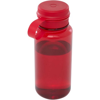 Ryder 900 ml RCS-zertifizierte RPET-Sportflasche mit Multifunktionsdeckel, rot