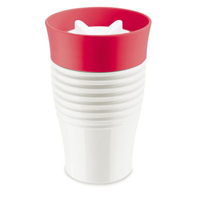 koziol Thermo-Trinkbecher Safe To Go, 400 ml, weiß/rot