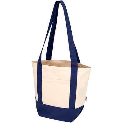 Sam 320 g/m² Mini-Tragetasche aus GRS recycelter Baumwolle, navy
