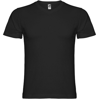 Samoyedo T-Shirt mit V-Ausschnitt für Herren, schwarz, M