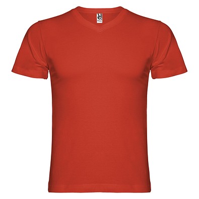 Samoyedo T-Shirt mit V-Ausschnitt für Herren, rot, 3XL