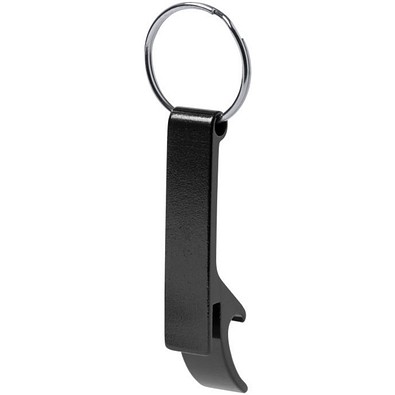 Schlüsselanhänger mit Flaschenöffner Stiked, Schwarz