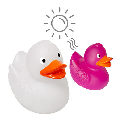 Schnabels® Bade-Ente Farbwechsel, weiß
