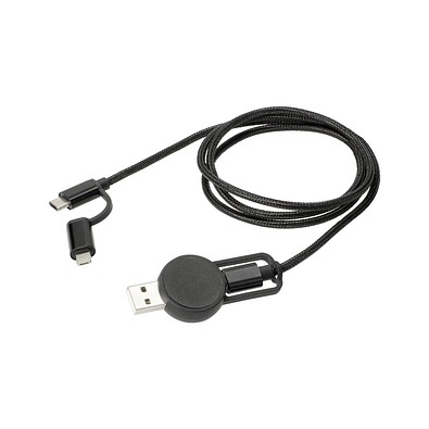 Schnell-Ladekabel Flexi, 5 in 1, schwarz