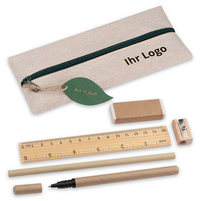 Schreibset "Oeko", natur/grün
