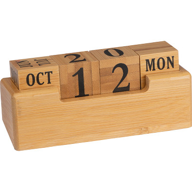 Schreibtischkalender aus Bambus, beige Schreibtischkalender aus Bambus, beige