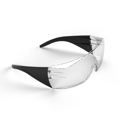 Schutzbrille Safety, transparent/schwarz