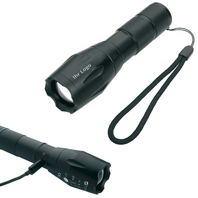 Schwarzwolf® outdoor Delgada wiederaufladbare CREE T6 Taschenlampe, schwarz Schwarzwolf® outdoor Delgada wiederaufladbare CREE T6 Taschenlampe, schwarz