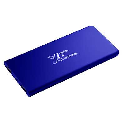 SCX.design P15 5000 mAh Powerbank mit Leuchtlogo, Reflex blue