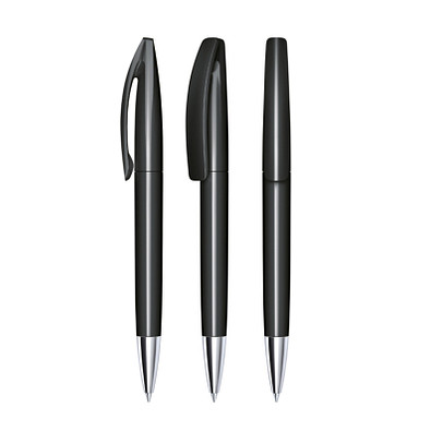 senator® Drehkugelschreiber Bridge Polished MT, blaue Mine, schwarz