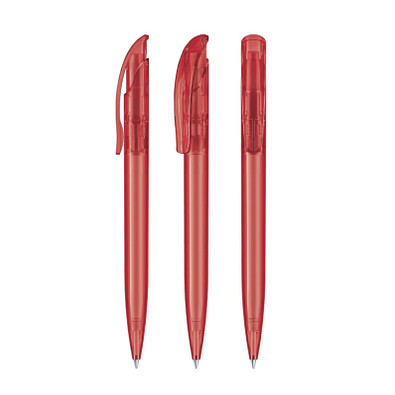 senator® Druckkugelschreiber Challenger Clear, blaue Mine, rot 186