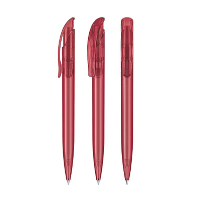 senator® Druckkugelschreiber Challenger Clear, blaue Mine, rot 201