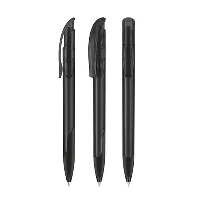 senator® Druckkugelschreiber Challenger Clear SG, blaue Mine, schwarz