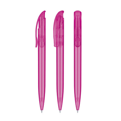 senator® Druckkugelschreiber Challenger Frosted, blaue Mine, pink rhodamine red