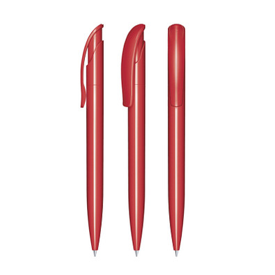 senator® Druckkugelschreiber Challenger Polished, blaue Mine, rot 186