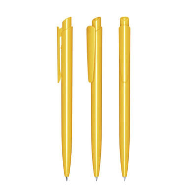 senator® Druckkugelschreiber Dart Polished, blaue Mine, gelb 7408