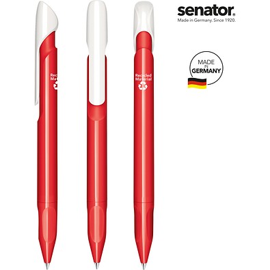 senator® Evoxx Duo Polished Recycled Druckkugelschreiber, rot 186