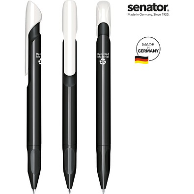 senator® Evoxx Duo Polished Recycled Druckkugelschreiber, schwarz