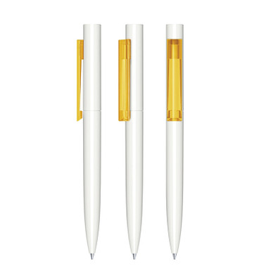 senator® Drehkugelschreiber Headliner Polished, blaue Mine, weiß,gelb 7408