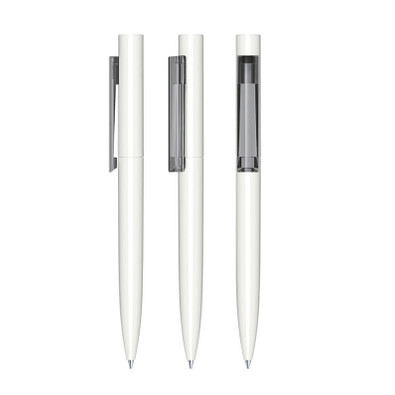 senator® Drehkugelschreiber Headliner Polished, blaue Mine, weiß,grau cool gray 9