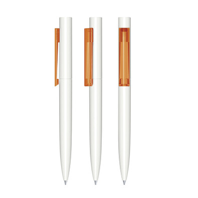 senator® Drehkugelschreiber Headliner Polished, blaue Mine, weiß,orange 151