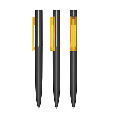 senator® Drehkugelschreiber Headliner Softtouch, blaue Mine, schwarz,gelb 7408