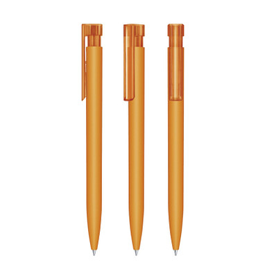 senator® Druckkugelschreiber Liberty Soft Touch, blaue Mine, orange 151