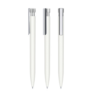 senator® Druckkugelschreiber Liberty Soft Touch MC, blaue Mine, weiß