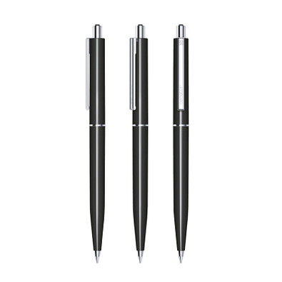 senator® Druckkugelschreiber Point Polished, blaue Mine, schwarz