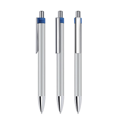 senator® Druckkugelschreiber Polar, blaue Mine, silber,blau 2757