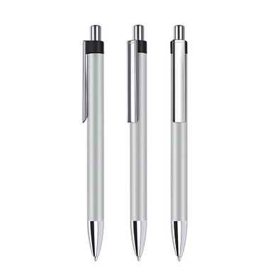 senator® Druckkugelschreiber Polar, blaue Mine, silber,schwarz