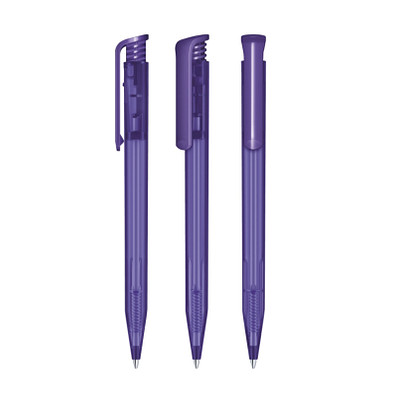 senator® Druckkugelschreiber Super Hit Frosted, blaue Mine, violett 267