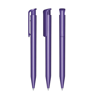 senator® Druckkugelschreiber Super Hit Polished, blaue Mine, violett 267