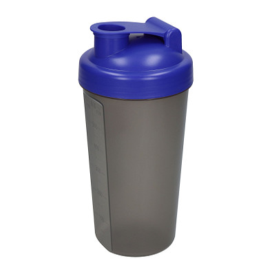 Shaker Protein, 0,6 l, standard-blau PP/transluzent-grau