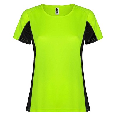 Shanghai Sport T-Shirt für Damen, Fluor Green / schwarz, XL