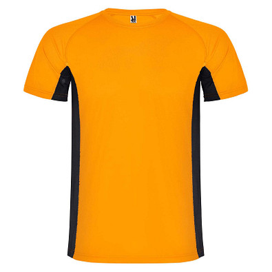 Shanghai Sport T-Shirt für Herren, Fluor Orange / schwarz, L