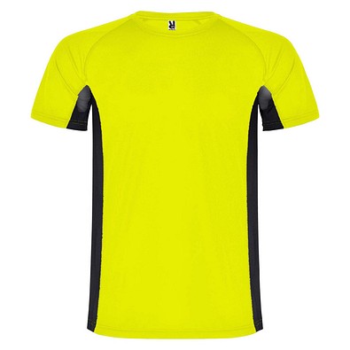Shanghai Sport T-Shirt für Kinder, Fluor Yellow / schwarz, 16