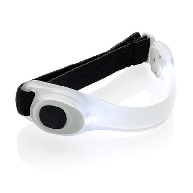 XD COLLECTION Sicherheitsband mit LED, weiß/schwarz