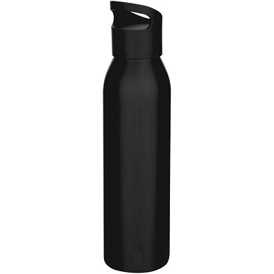 Sky 650 ml RCS-zertifizierte, einwandige Trinkflasche aus recyceltem Edelstahl, schwarz