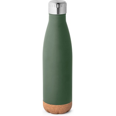 SOLBERG. Thermosflasche aus Edelstahl und Korkboden, 560 ml, Khaki