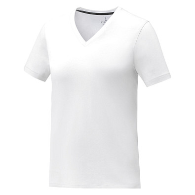 Somoto T-Shirt mit V-Ausschnitt für Damen, weiss, S