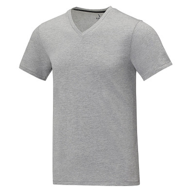 Somoto T-Shirt mit V-Ausschnitt für Herren, heather grau, XS