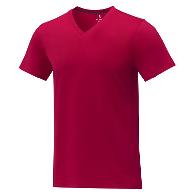 Somoto T-Shirt mit V-Ausschnitt für Herren, rot, 3XL