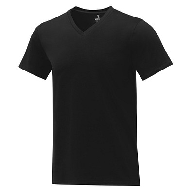 Somoto T-Shirt mit V-Ausschnitt für Herren, schwarz, XS
