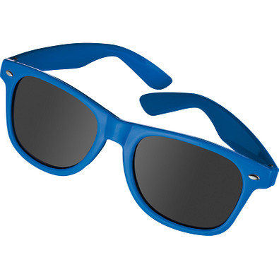 Sonnenbrille aus Kunststoff im Nerdlook, UV 400 Schutz, blau