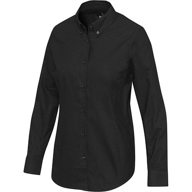 Sphene 165 g/m² Oxford Bluse, schwarz, M