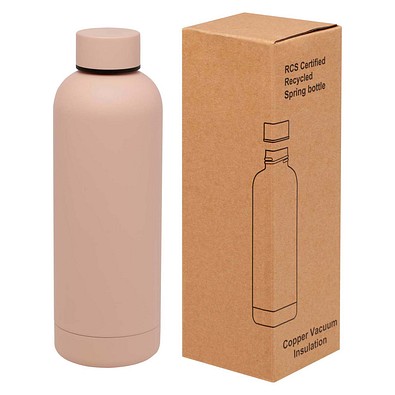 Spring 500 ml RCS-zertifizierte Kupfer-Vakuum Isolierflasche aus recyceltem Edelstahl, Pale blush pink